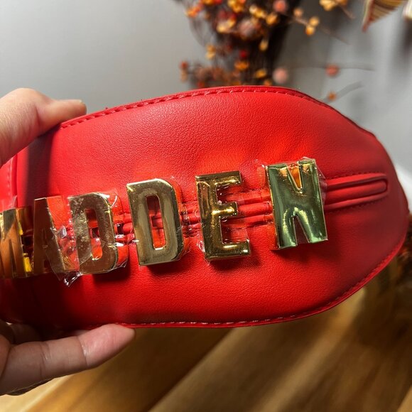 Steven Madden BSabine Y2K Hobo Shoulder Bag in Lipstick Red Soft Faux Leather - Picture 7 of 12